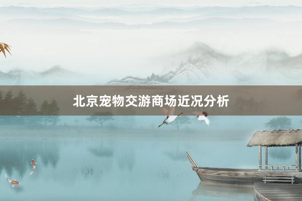 北京宠物交游商场近况分析